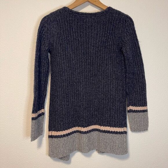 Fat Face Open Front Cardigan Navy Sweater Size 2 - Picture 8 of 9